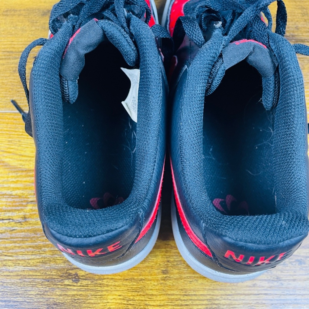 Nike Court Vision Low Mens 10 Black Red Excellent Bred Sneakers CD5463-002 - Picture 9 of 11